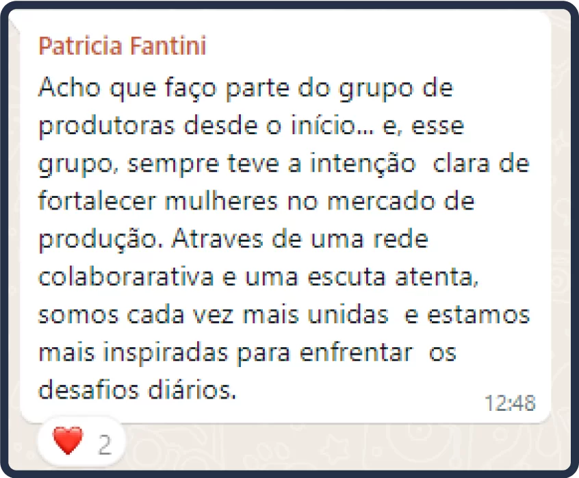 Depoimento de produtora