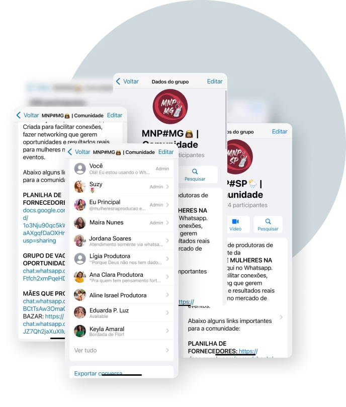 Grupos da Comunidade MNP no WhatsApp