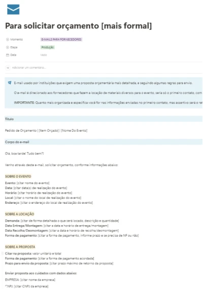 Modelos de e-mails