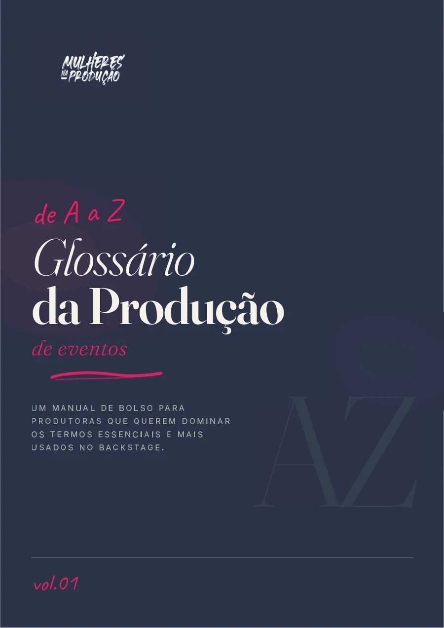 Materiais do Glossário da Produção de Eventos